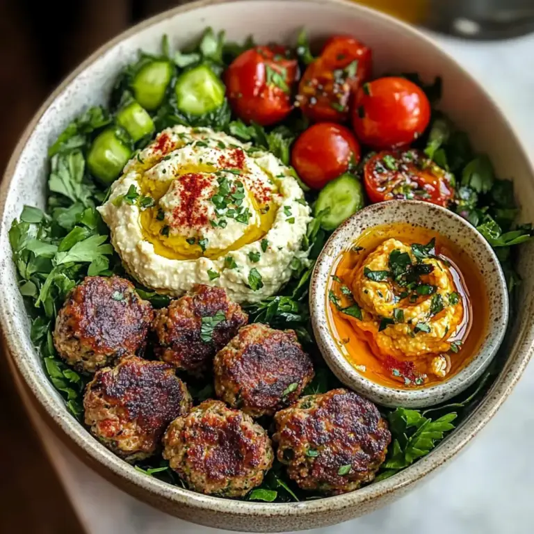 Assiette libanaise de kefta & houmous : Un délice irrésistible