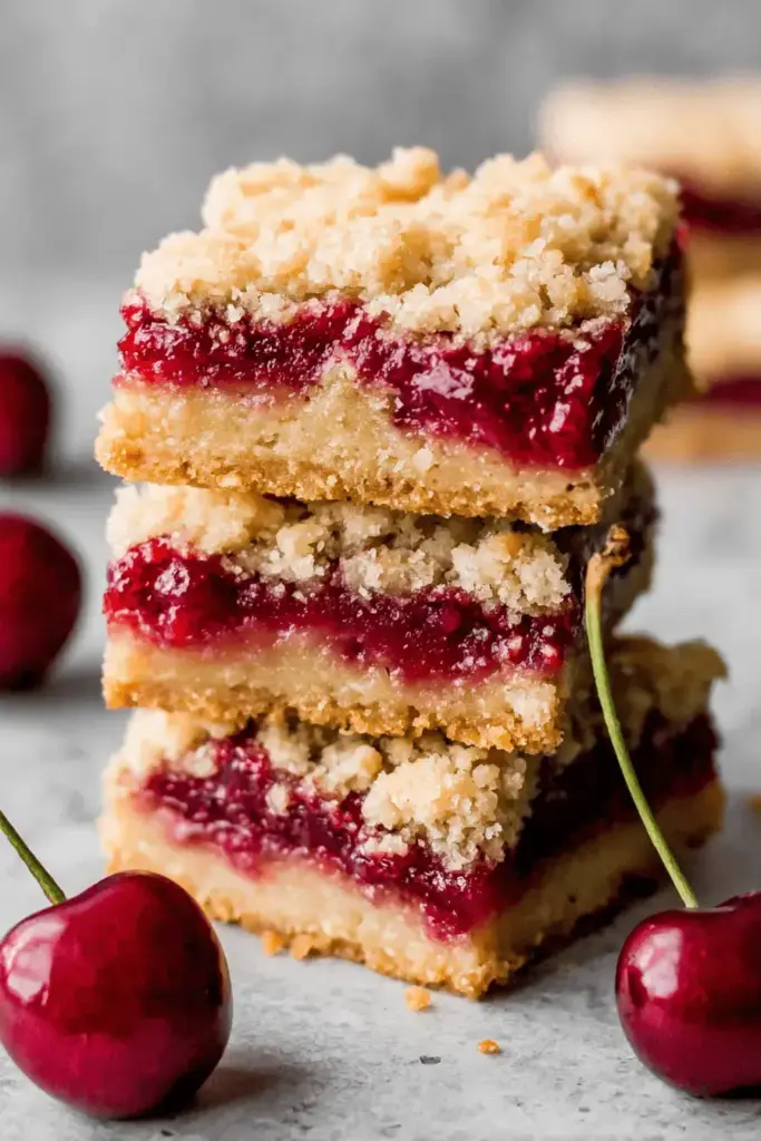 Easy & Amazing Cherry Crumble Bars