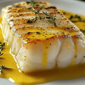 Cabillaud au Four à la Moutarde et Crème Citronnée