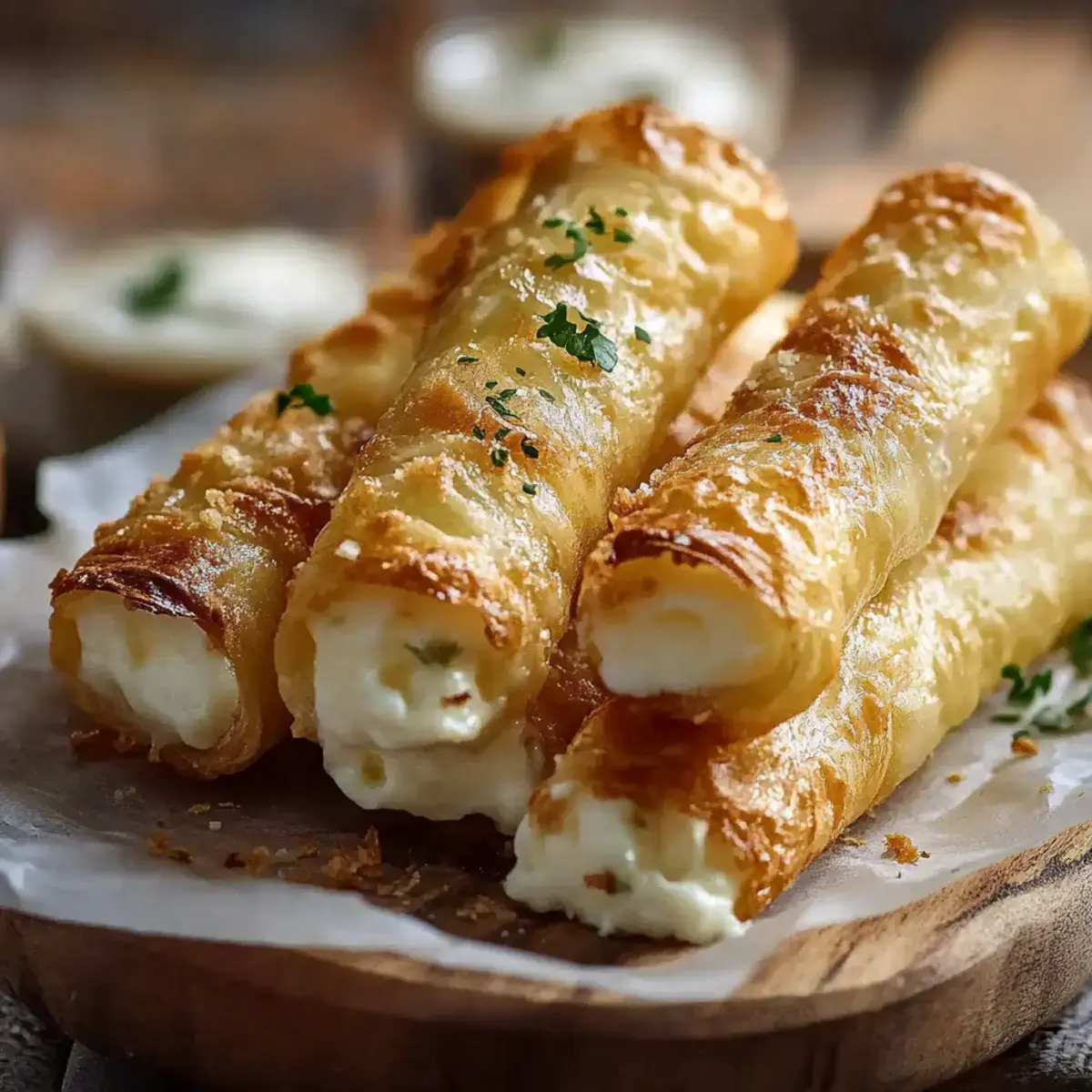 Cigares salys au fromage de chyvre et miel