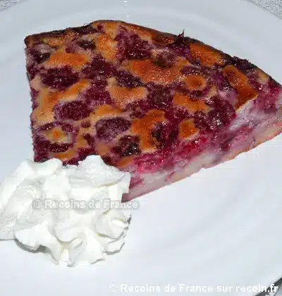 Recette Clafoutis aux framboises sur Recoin.fr