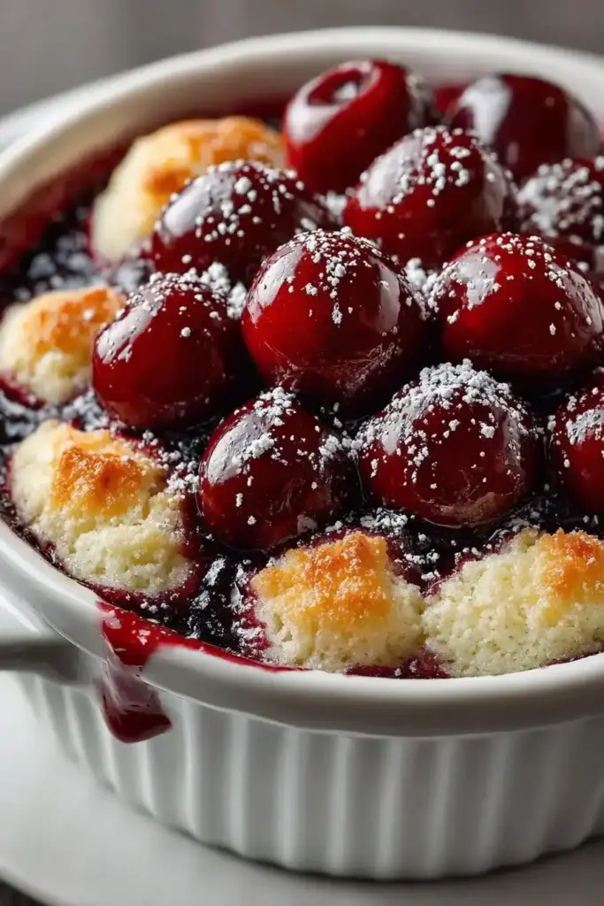 Homemade Fresh Cherry Cobbler