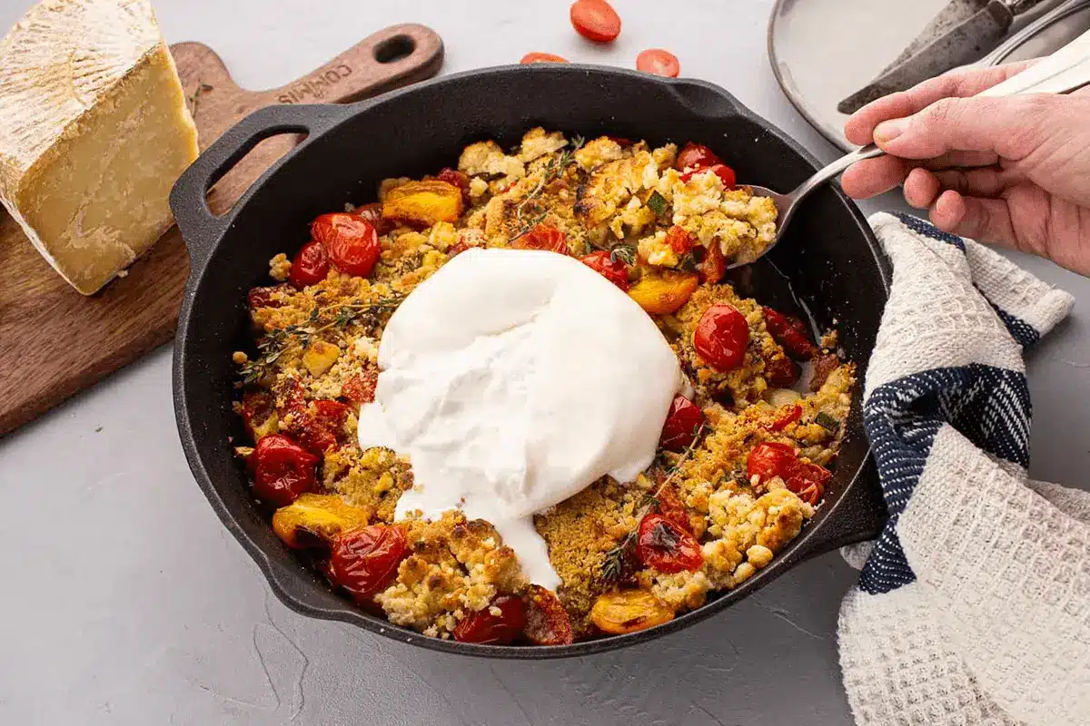 Crumble de Légumes & Burrata Crémeuse - Recette 2 Crumble de légumes burrata