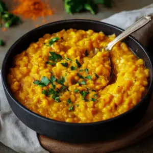 Dahl de lentilles corail fondant