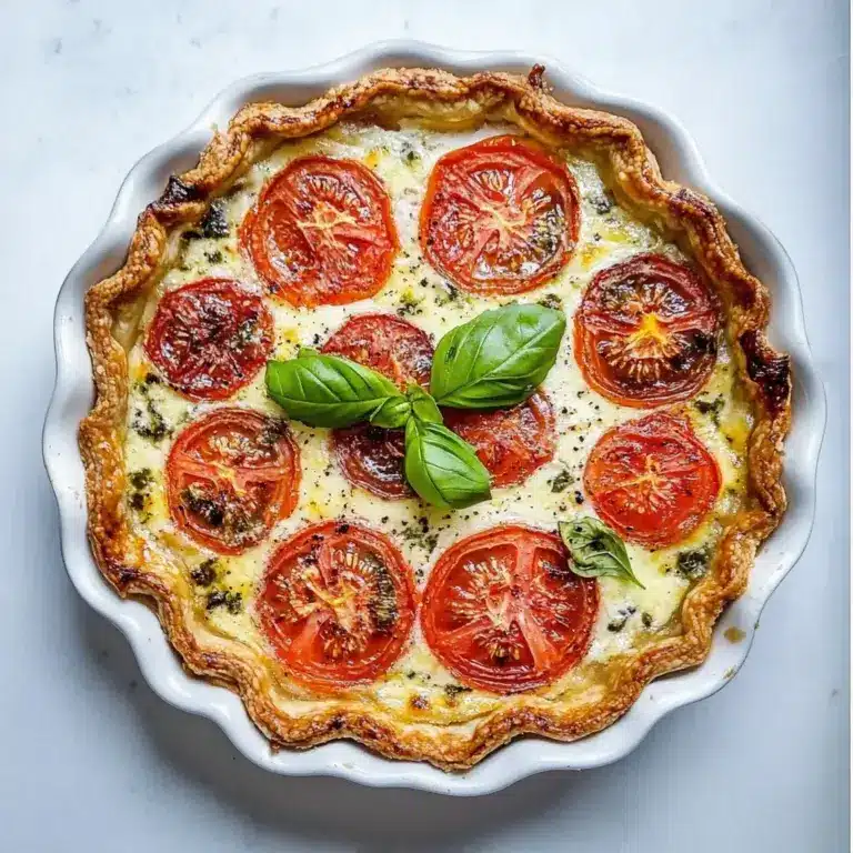 Deep Dish Tomato Pie – tastyrecipesbites.com