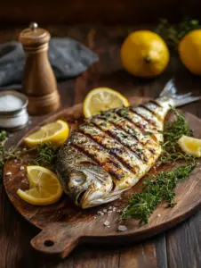 Dorade grillée avec marinade aux herbes