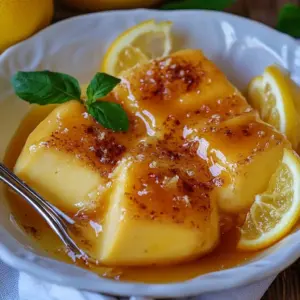 Flan onctueux au citron sans cuisson