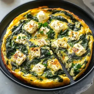 Cremige Spinat-Feta-Frittata