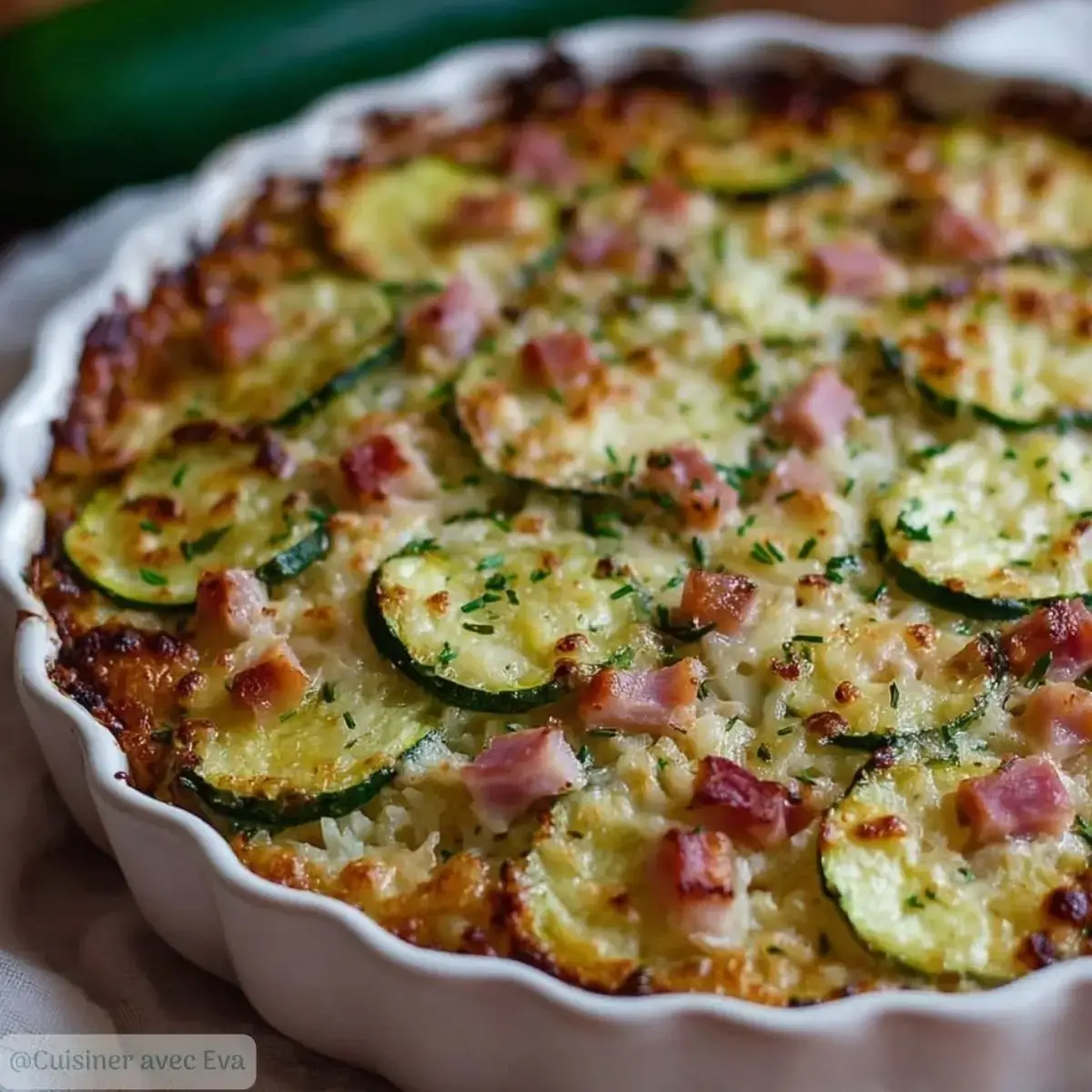 Gratin de Courgettes, Jambon, et Riz : Délice Familial ! - 2 Gratin de courgettes jambon riz