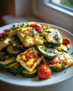 Poêlée Méditerranéenne de Courgettes et Halloumi