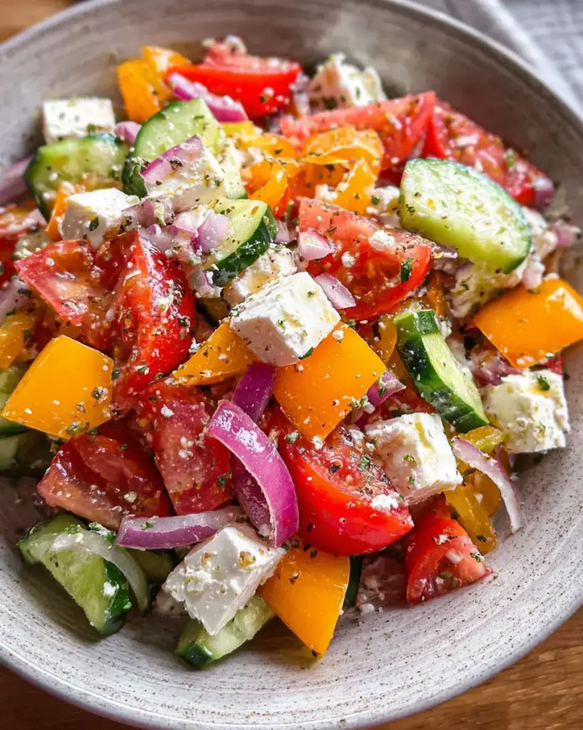 Griechischer Bauernsalat (einfaches Salat Rezept)