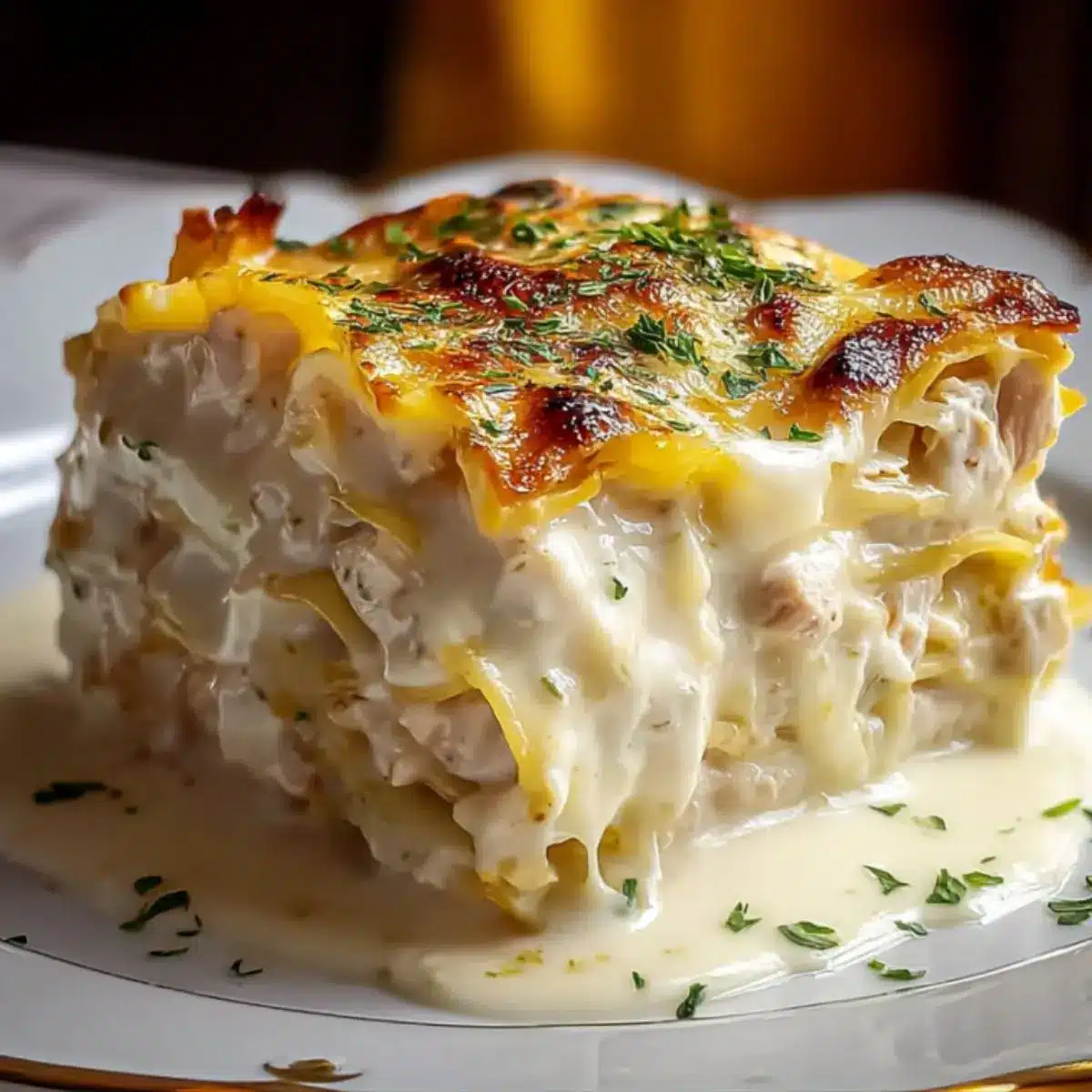 Lasagnes Fondantes au Poulet et Sauce Blanche Crémeuse 2 Lasagnes fondantes au poulet