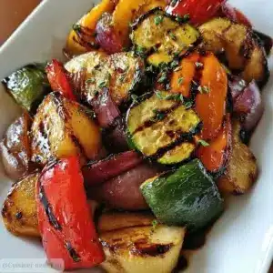 Légumes grillés au balsamique et aux herbes fraîches