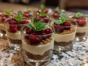 Mini desserts en verres individuels