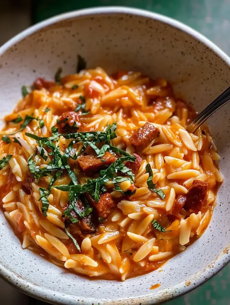 Orzo crémeux au chorizo, épinards et parmesan : Une Recette Incroyable Ultime