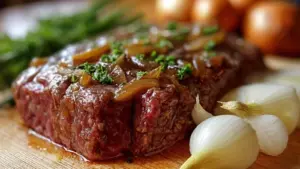Pain de Viande à l’Oignon Français