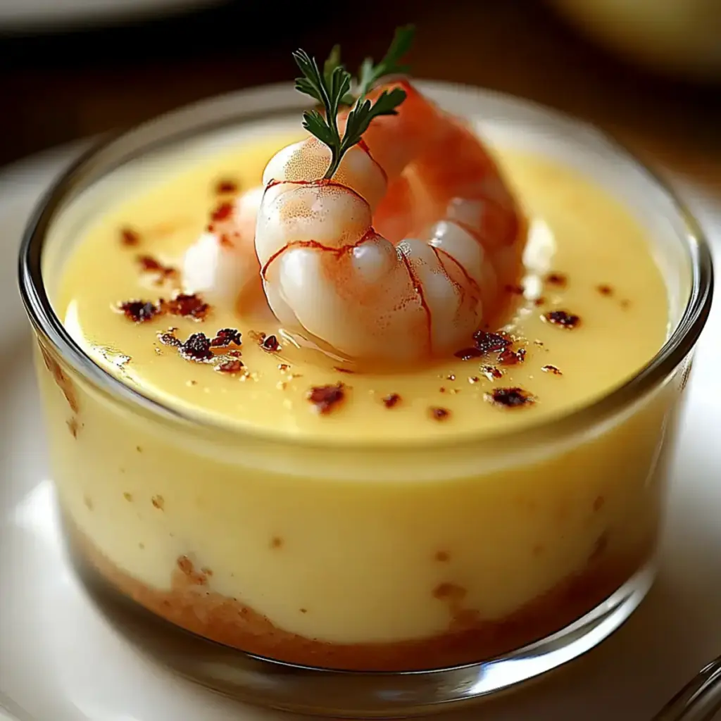 Panna Cotta à la Bisque de Homard et Crevettes Flambées Délicieux –