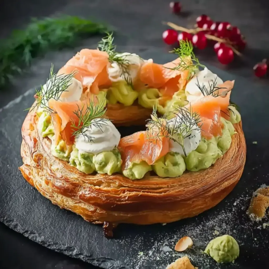 Paris-Brest Salé au Saumon Écossais, Crème d’Avocat et Fromage Frais