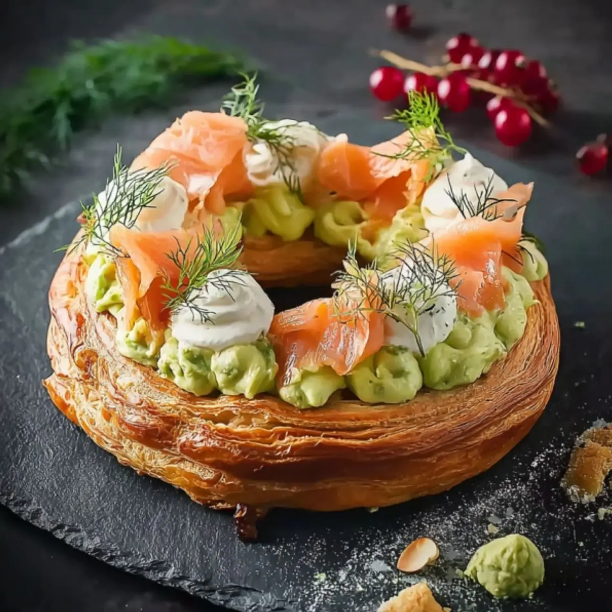 Paris-Brest Salé au Saumon Écossais, Crème d’Avocat et Fromage Frais 2 Paris-Brest Salé au Saumon Écossais