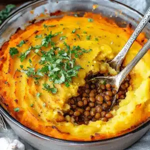 Parmentier vegan au Potimarron et Lentilles