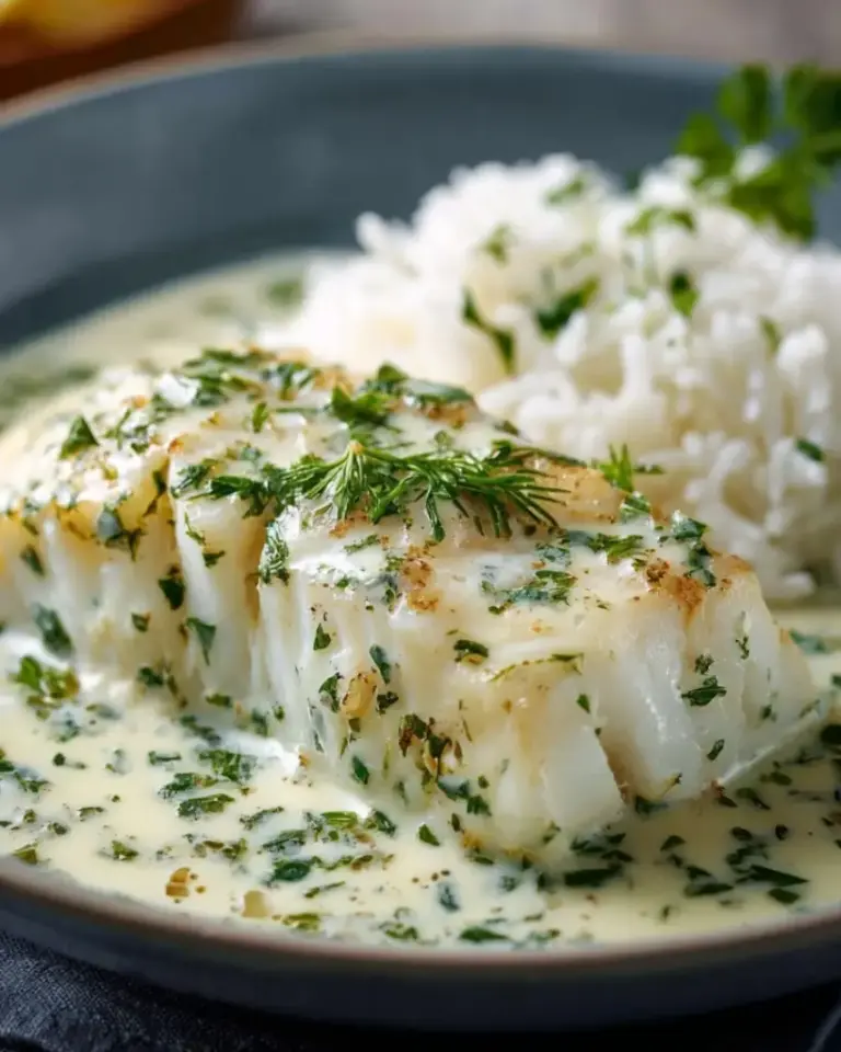 Poisson sauce blanche au vin blanc