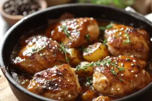 Poulet Ail et Sucre Brun