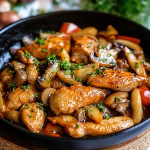 Poulet aux Champignons onctueux