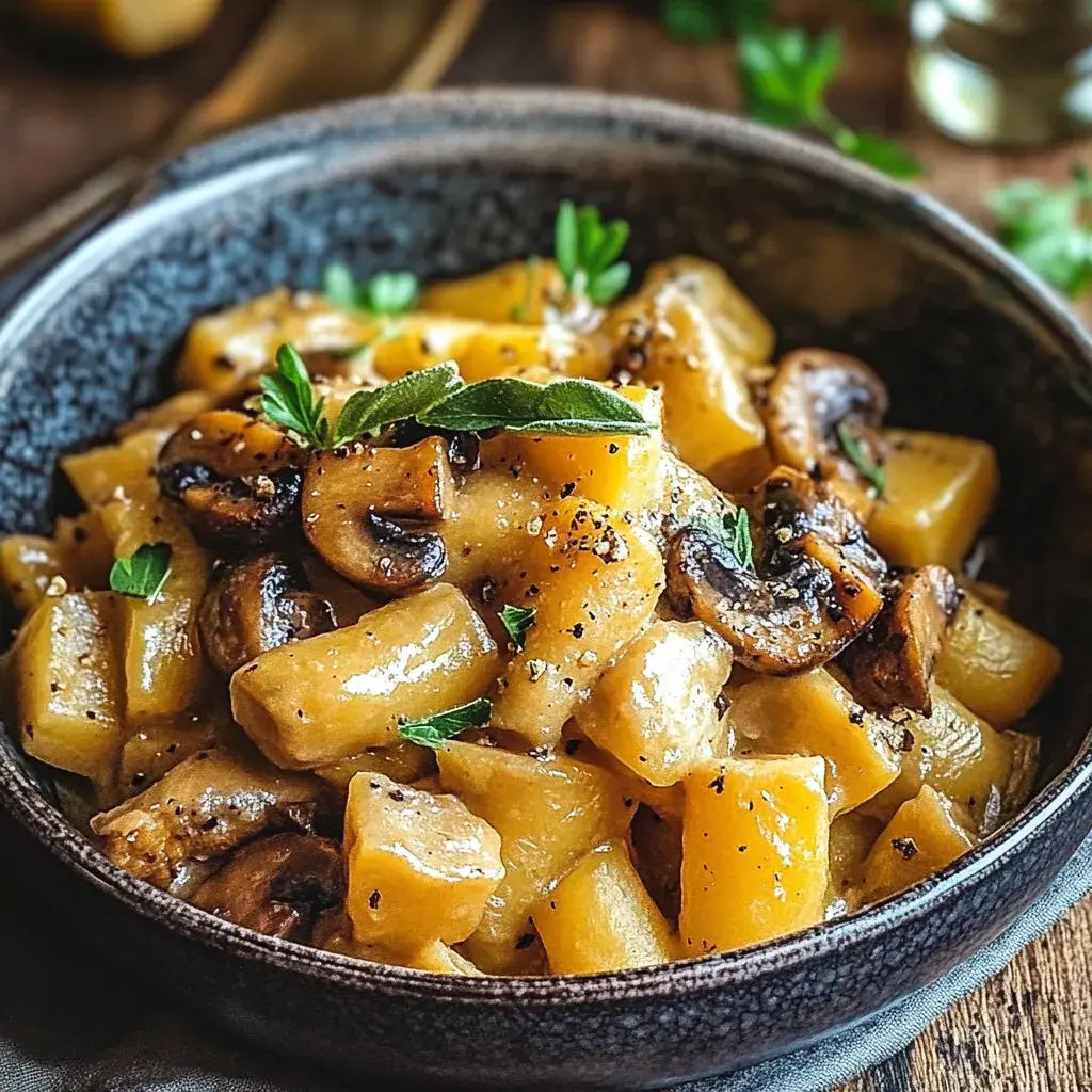 Pâtes Crémeuses à la Butternut, Champignons et Noix : Une Recette Incroyable Ultime