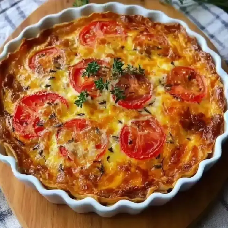 Quiche sans Pâte au Thon et à la Tomate simple et délicieuse ! –