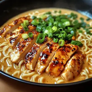 Ramen épicé au poulet sauce crémeuse