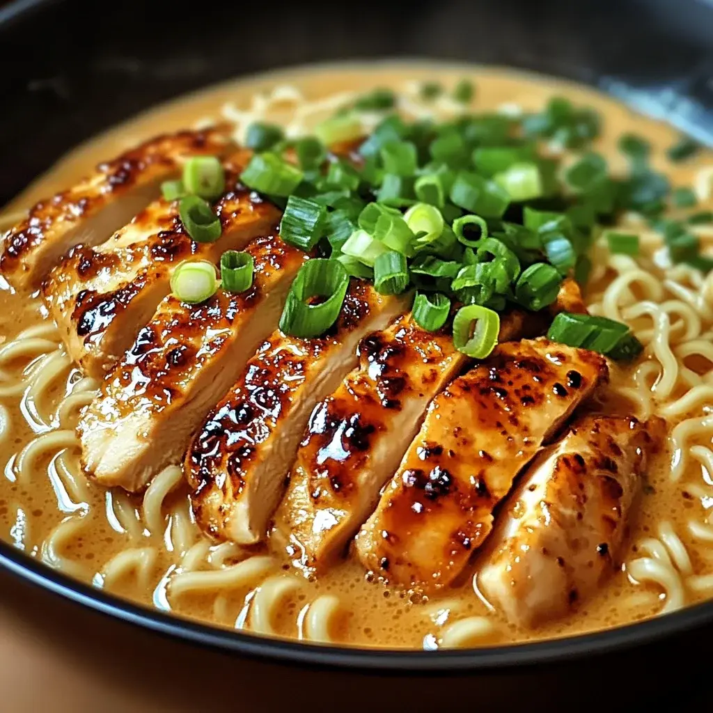 Ramen ypicy au poulet sauce crymeuse