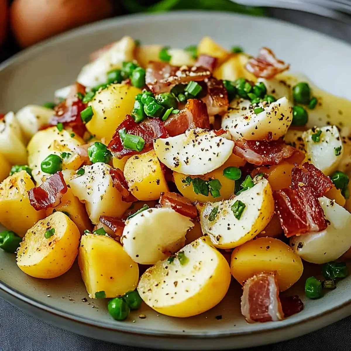 Salade Pomme de Terre Lardons Œufs Delight - 2 Salade Pomme de Terre Lardons Œufs