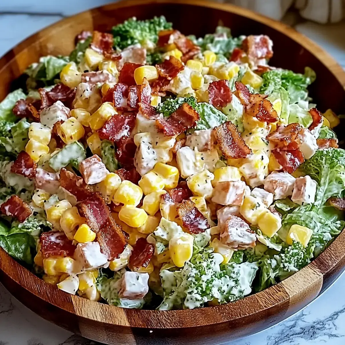 Irresistibly Easy Bacon Ranch Salad for a Fresh Delight 2 Salade bacon ranch
