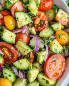 Salade de Concombre, Tomate et Avocat