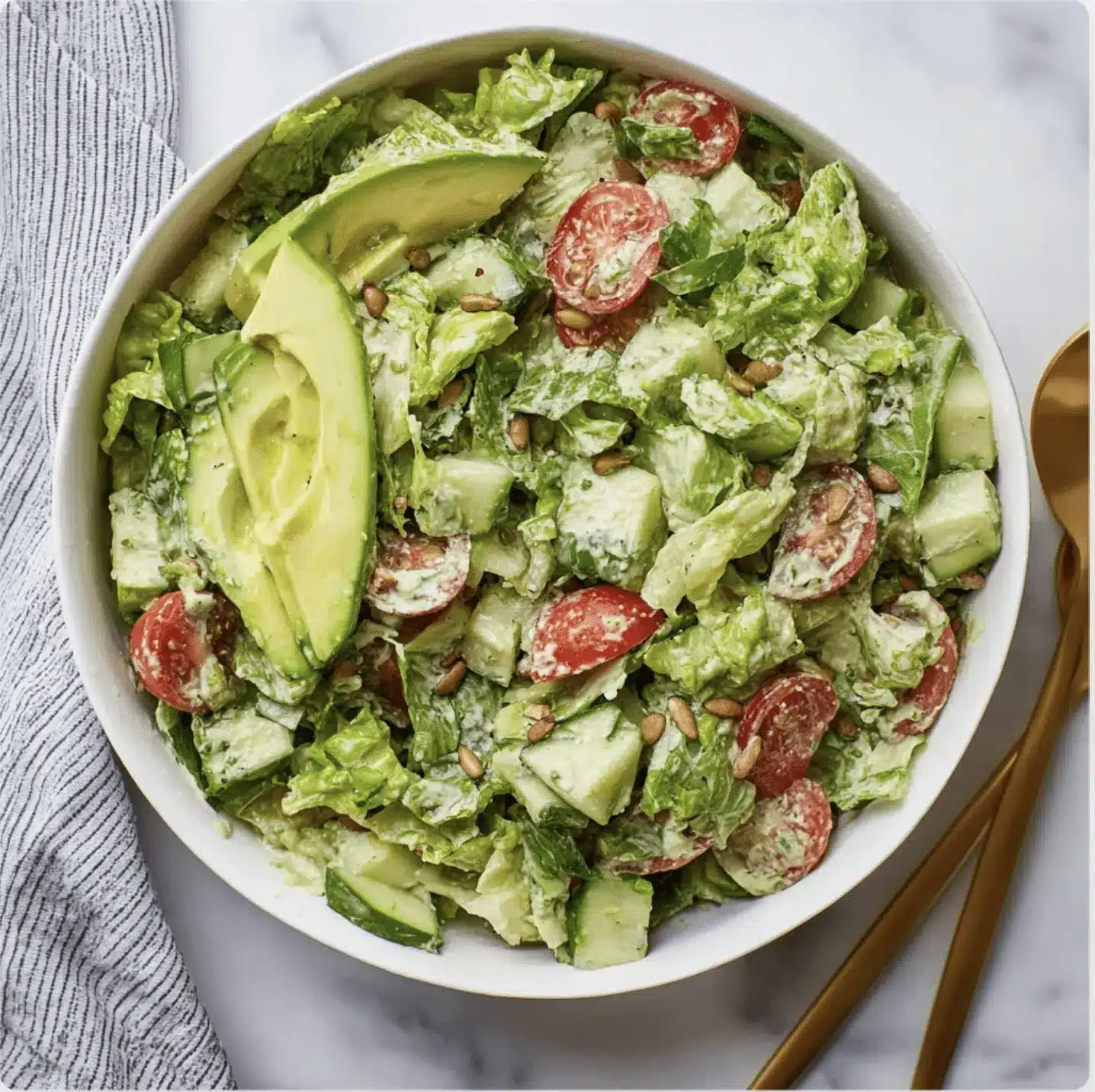 Green Goddess Avocado Salad 2 Salade d'avocat Green Goddess