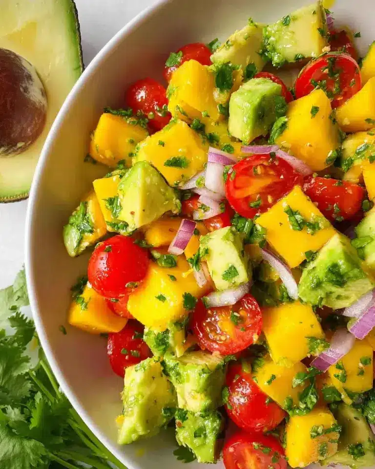 Salade d'avocat et de mangue