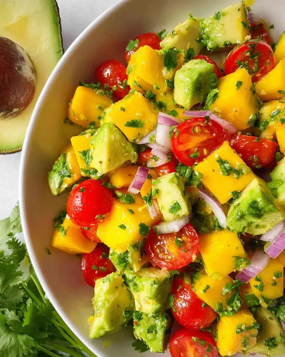 Salade davocat et de mangue