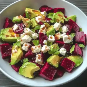 Salade de Betteraves Rôties, Avocat et Feta