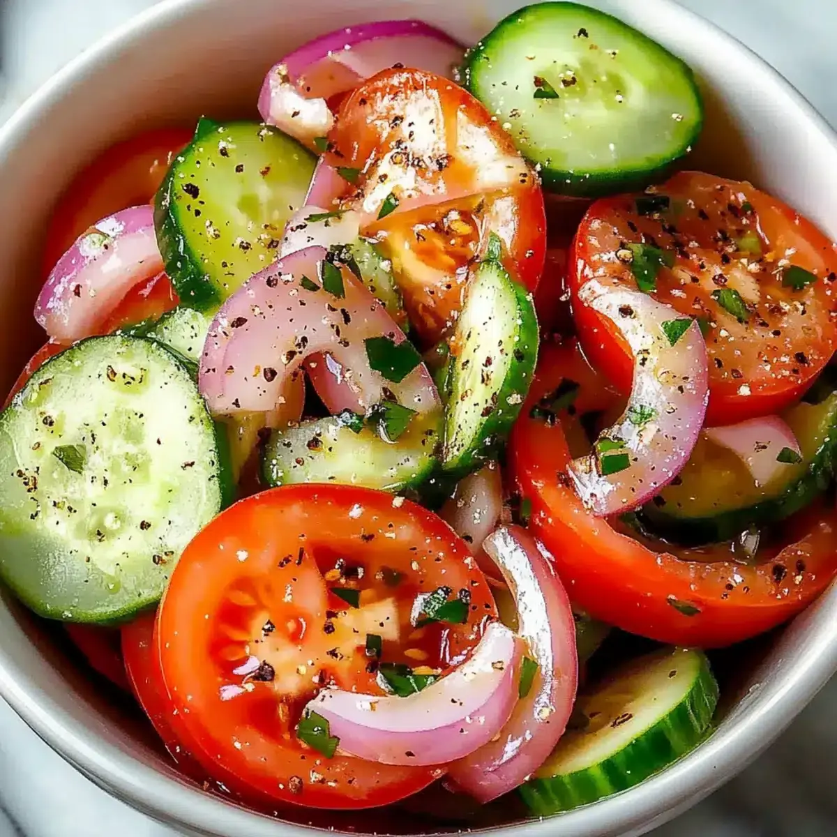 Salade de concombre marinye