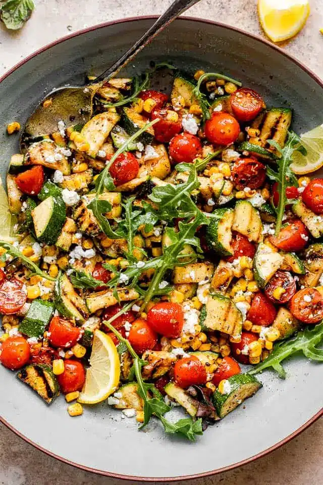 Salade de courgettes grillyes