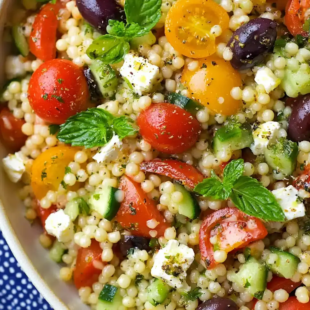 Salade de couscous perlé facile – 5 minutes magique