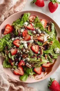 Salade printanière aux fraises en 30 minutes