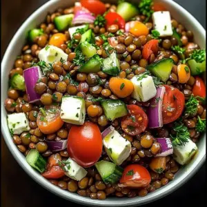 Salade de lentilles méditerranéenne