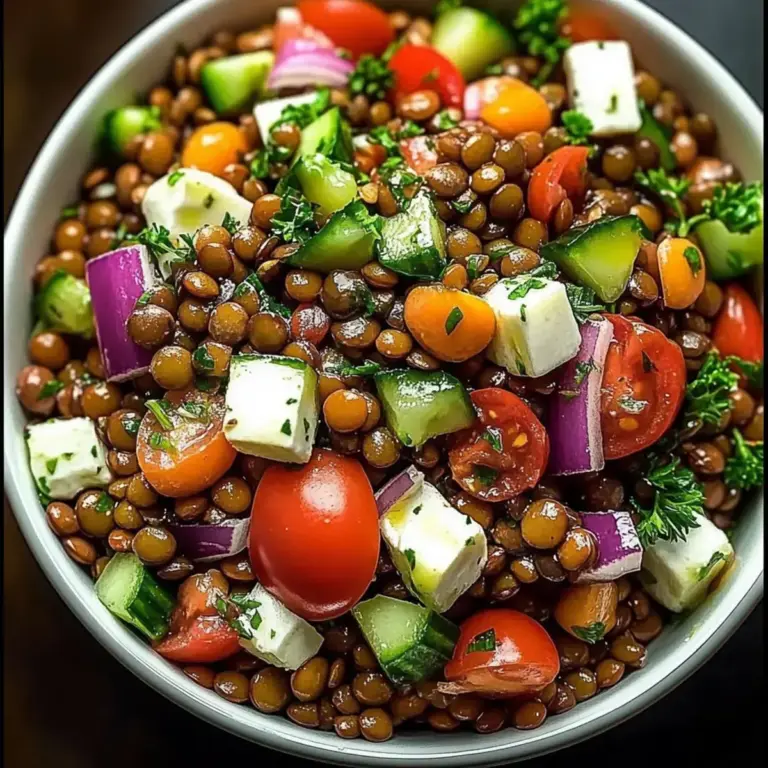 Salade de lentilles méditerranéennes : Quick et Savoureuse
