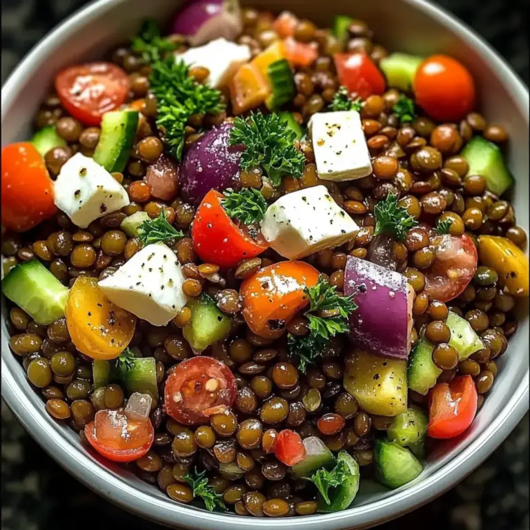 Délicieuse Salade de Lentilles Méditerranéennes à Préparer Rapidement