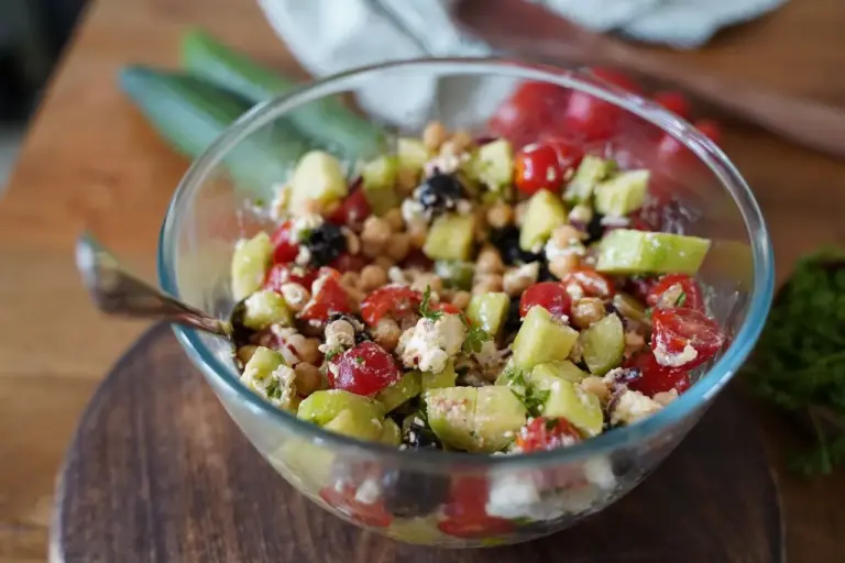 Salade de pois chiche Ã  la grecque | Aux Fourneaux