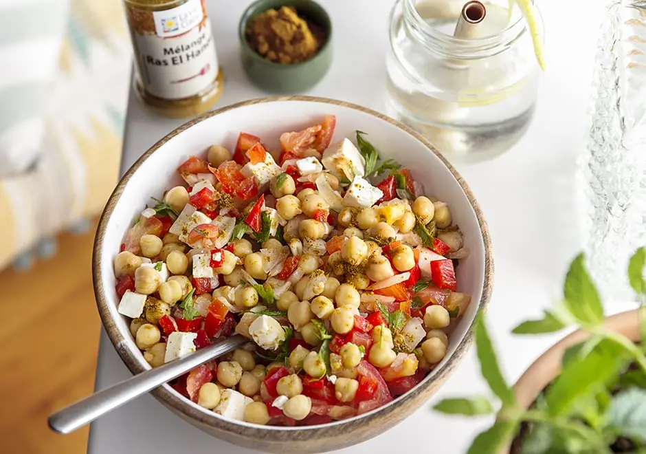 Salade de pois chiches au Ras-El-Hanout – La Vie Claire