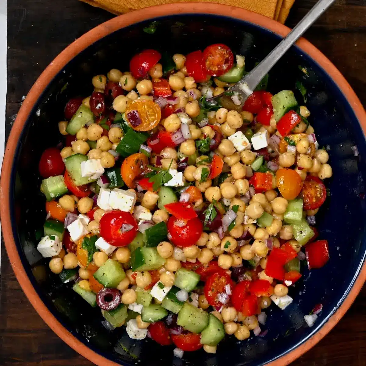 Salade de pois chiches facile 1