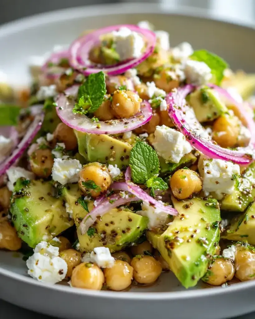 Salade de pois chiches, feta et avocat savoureuse et saine – cuisinebijou