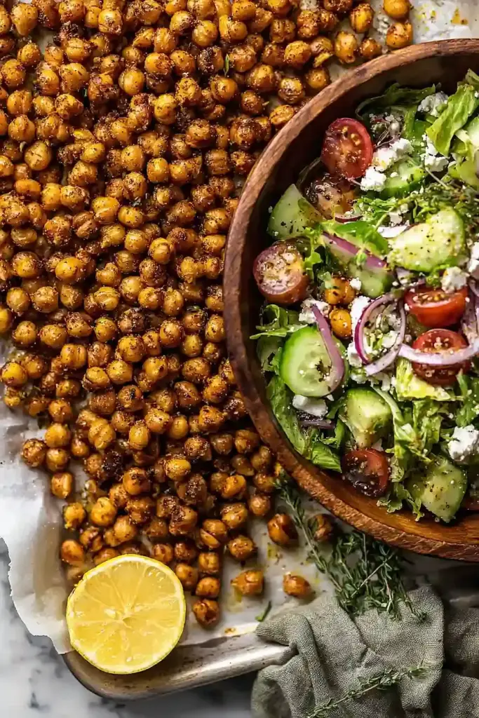 Crunchy Roasted Chickpea Salad – FlirtyFood
